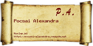 Pocsai Alexandra névjegykártya
